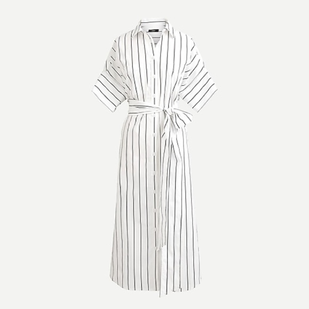 NWT J. Crew S/S Cotton Poplin Shirtdress